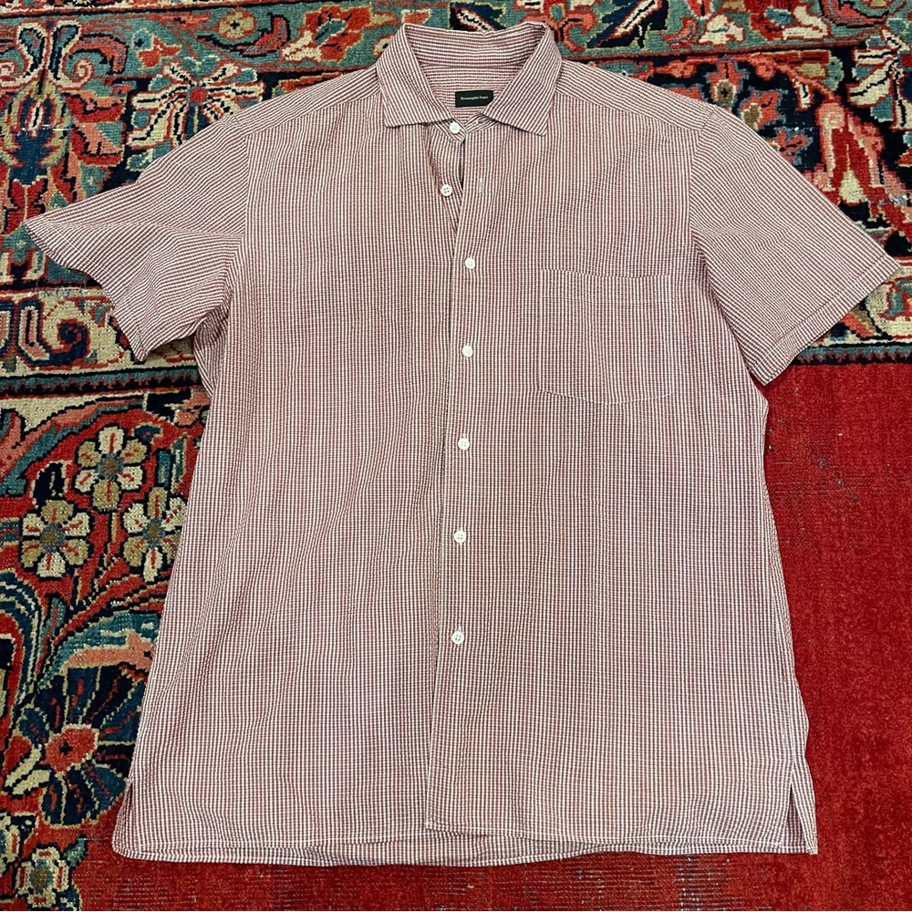 ermenegildo zegna button down short sleeve
